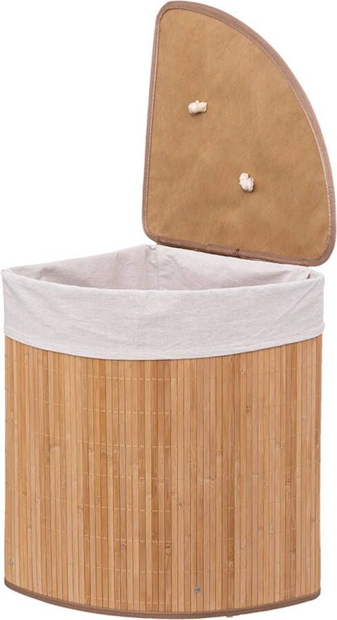 5five Wasmand Bamboe Hoek 48 Liter Laundry Basket Corner