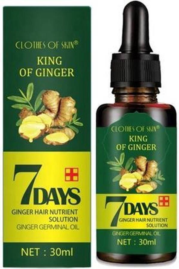 7Days Ginger Hair Nutrient Solution Haarserum 7days | 7daagse haarkuur | Bestrijding haaruitval | extracten van Gember voor stimuleren haargroei | Haar olie | Bewezen formule