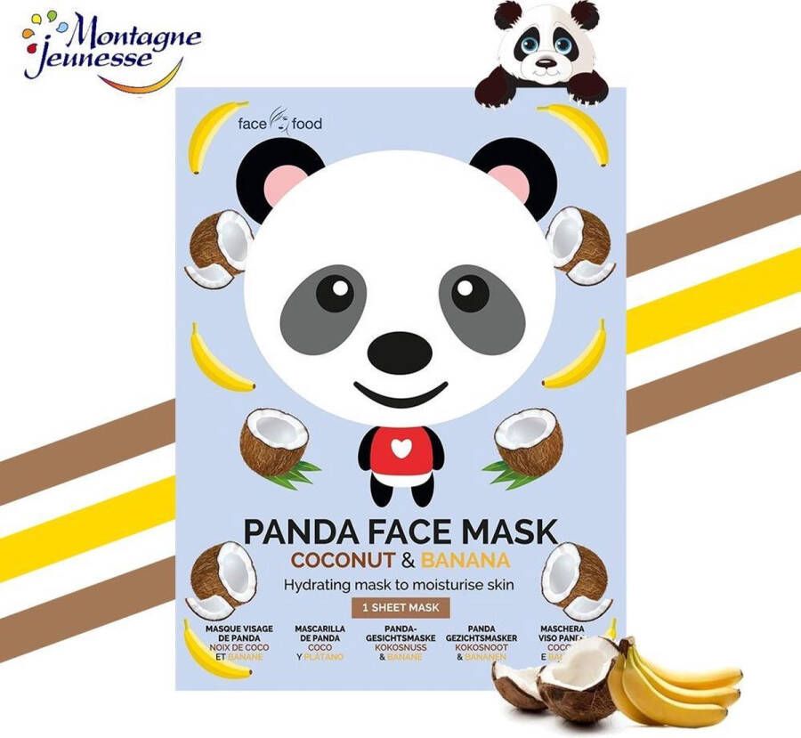 7th Heaven Hydraterend Gezichtsmasker Animal Panda Kokosnoot Banaan (1 uds)