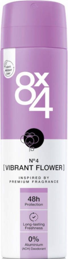 8x4 deodorant No. 4 Vibrant Flower 150 ml