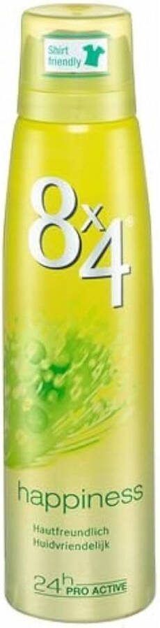 8x4 Deodorant Spray Happiness 150ml