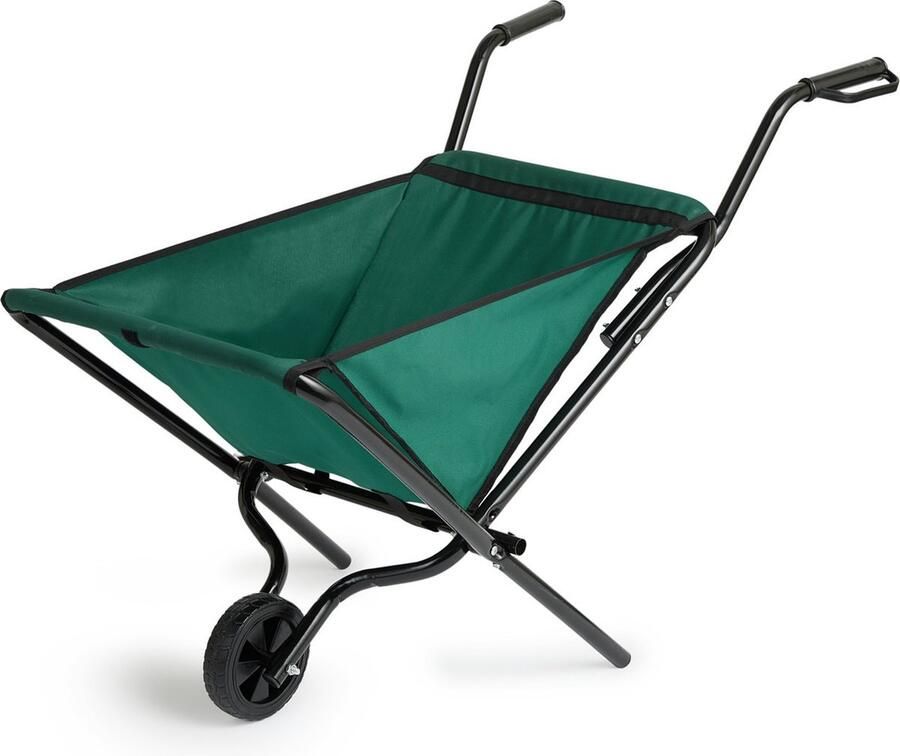909 Outdoor opvouwbare kruiwagen 50L Maximale laadvermogen 25KG Groen