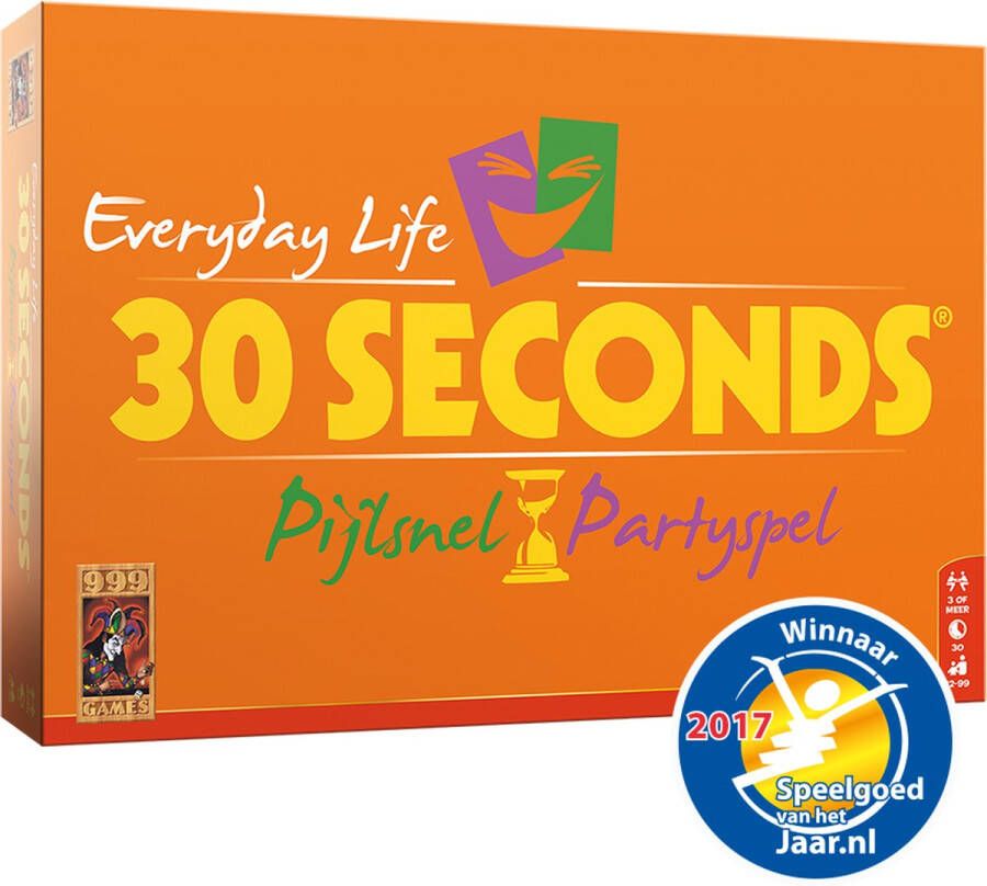 999 Games 30 Seconds Everyday Life Partyspel Met alledaagse begrippen Gezelschapsspel Actiespel Nederlandstalig Kerstcadeau