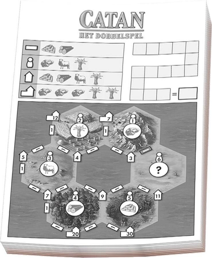 999 Games Catan Scoreblokken Catan: Het dobbelspel Scoreblok