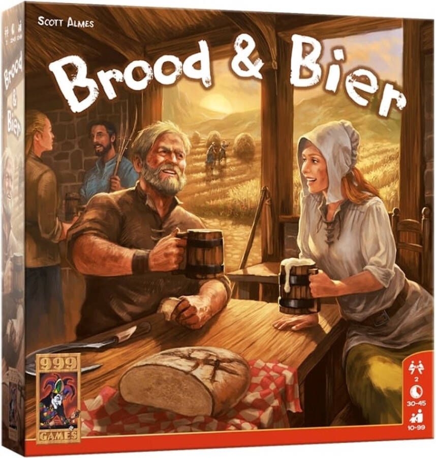 999 Games Brood & Bier Bordspel Strategisch spel 2 spelers Gezelschapsspel Kerstcadeau