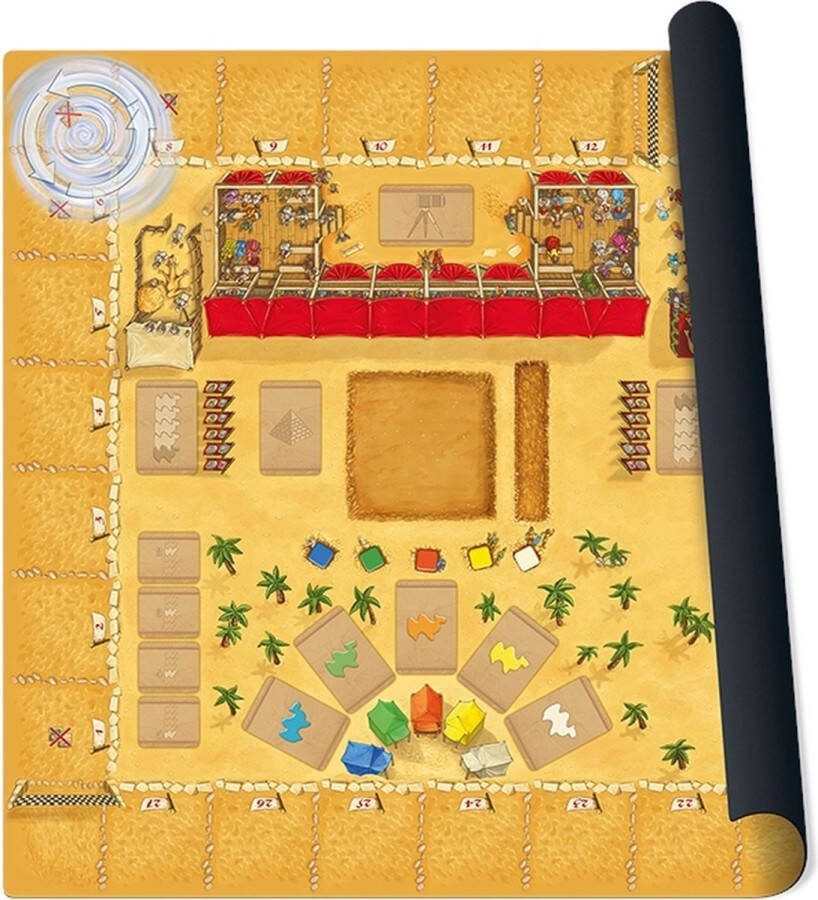 999 Games Camel Up playmat Grandprix of the Sahara Bordspel