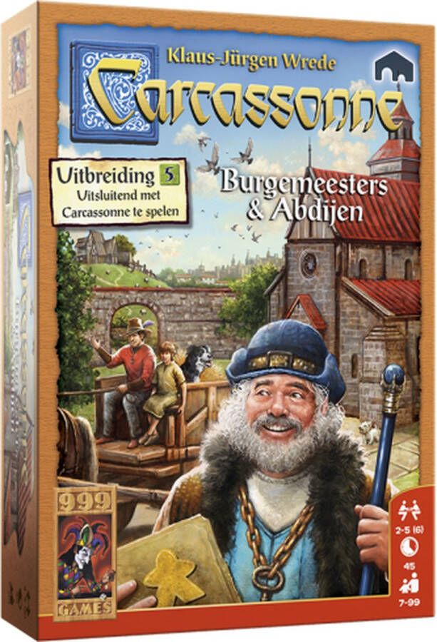 999 Games Carcassonne: Burgemeesters en Abdijen Uitbreiding Bordspel