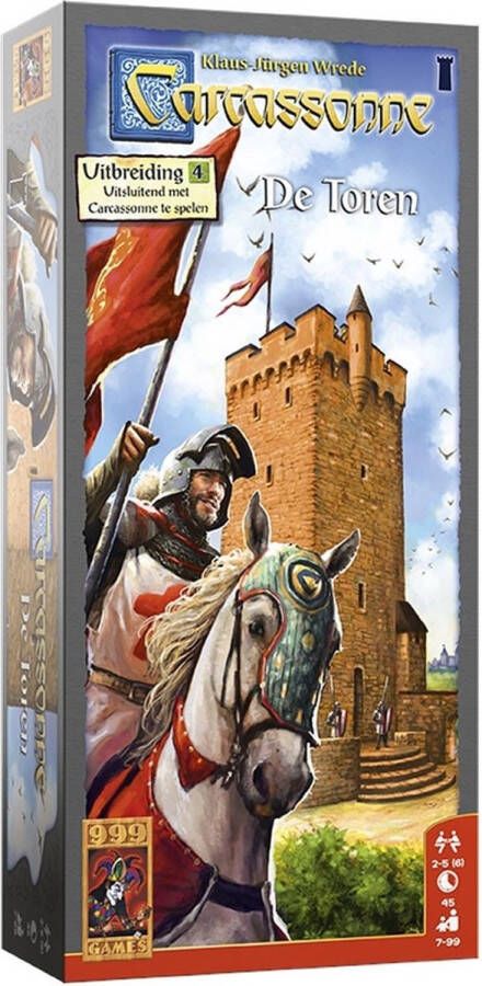 999 Games Carcassonne: De Toren Uitbreiding Bordspel