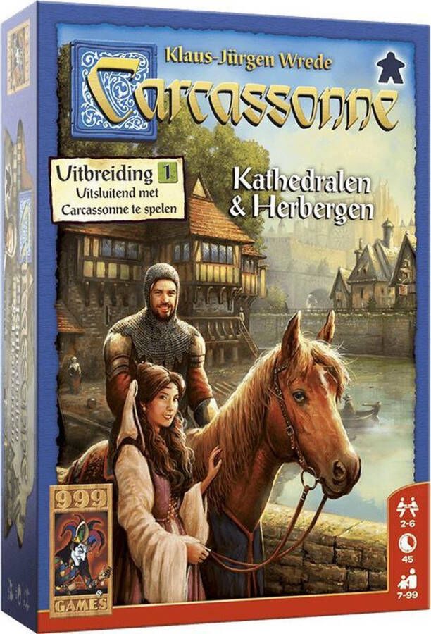 999 Games Carcassonne: Kathedralen & Herbergen Uitbreiding Bordspel