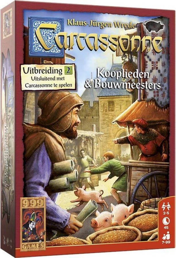 999 Games Carcassonne: Kooplieden & Bouwmeesters Uitbreiding Bordspel