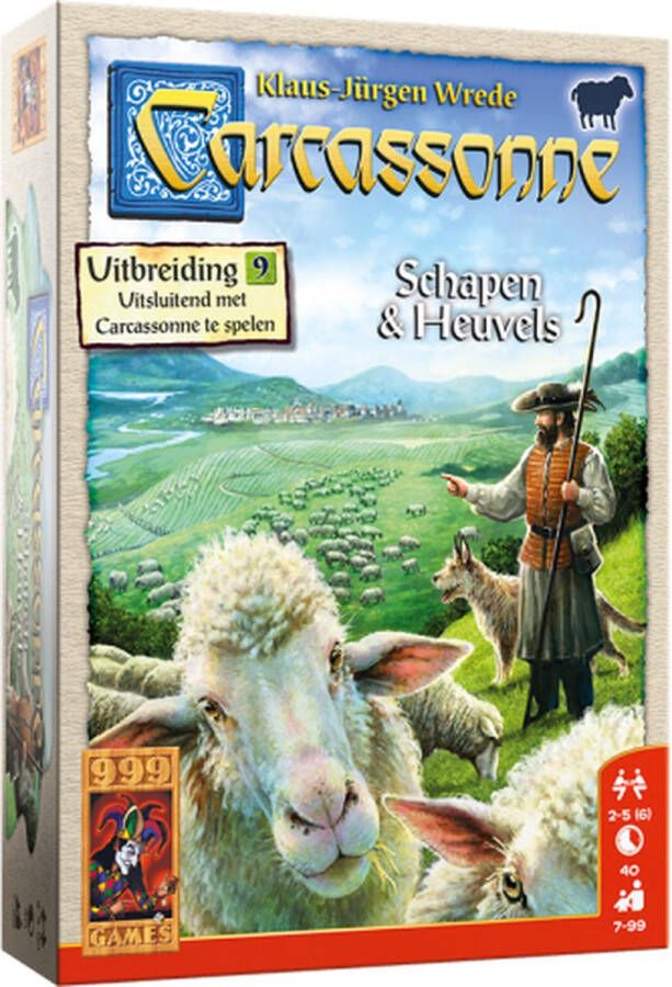 999 Games Carcassonne: Schapen & Heuvels Uitbreiding Bordspel