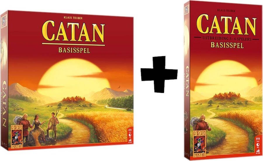 999 Games Catan + Catan: Uitbreiding 5 6 Voordeelbundel Speel Catan tot 6 spelers Extra voordelig Kerstcadeau