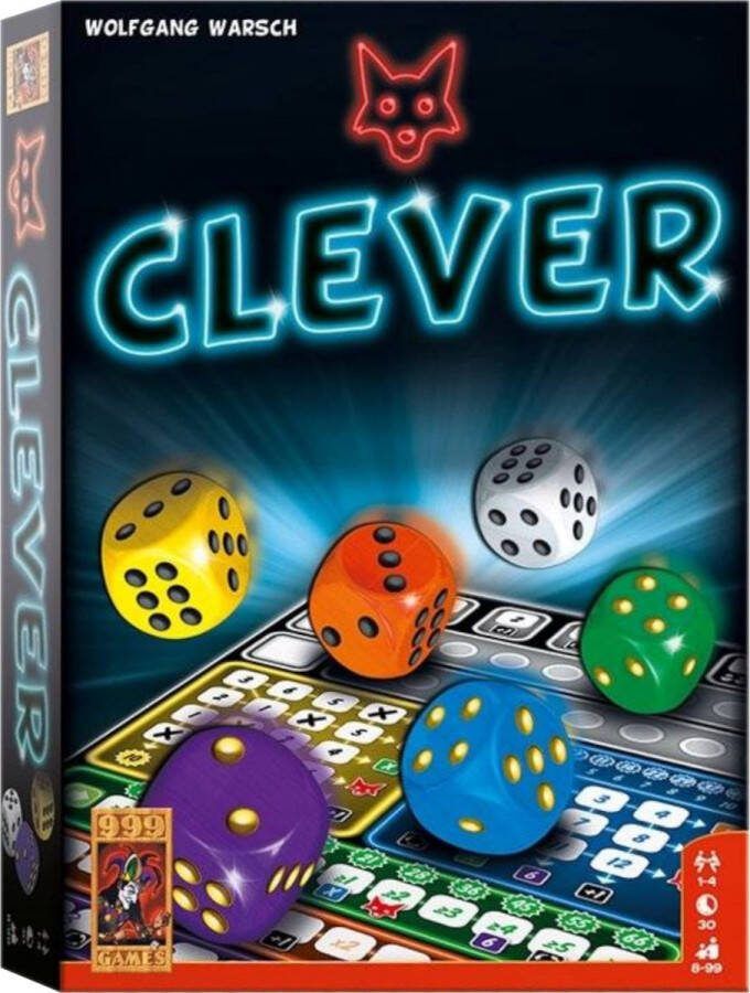 999 Games Clever Dobbelspel Creëer kettingreacties door de juiste keuzes te maken Gezelschapsspel Familiespel Strategiespel Klein cadeautje Kerstcadeau