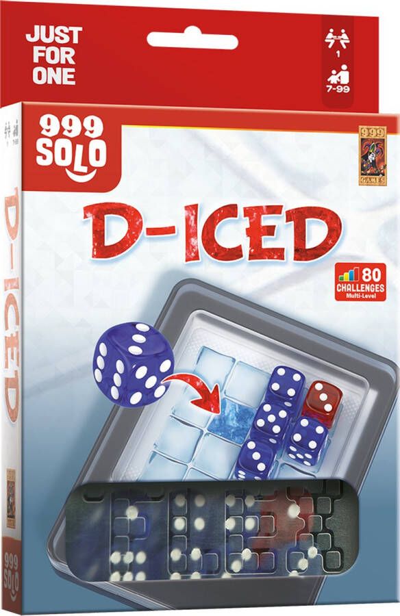 999 Games D-Iced Breinbreker Coole uitdagende puzzel Stimuleert het logisch denkvermogen Educatief spel Denkpuzzel Solo spel Klein cadeautje Kerstcadeau