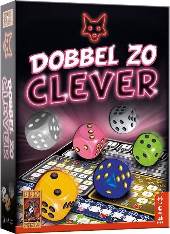 999 Games Dobbel zo Clever Dobbelspel Het vervolg op het populaire dobbelspel Clever Gezelschapsspel Familiespel Strategiespel Klein cadeautje Kerstcadeau