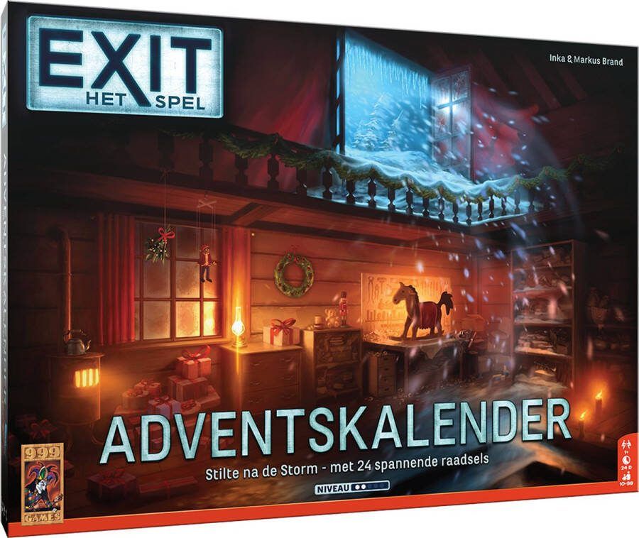 999 Games EXIT: Adventskalender: Stilte na de storm Escape Room Spel Adventskalender Gezelschapsspel Exclusief bij Bol verkrijgbaar Kerstcadeau