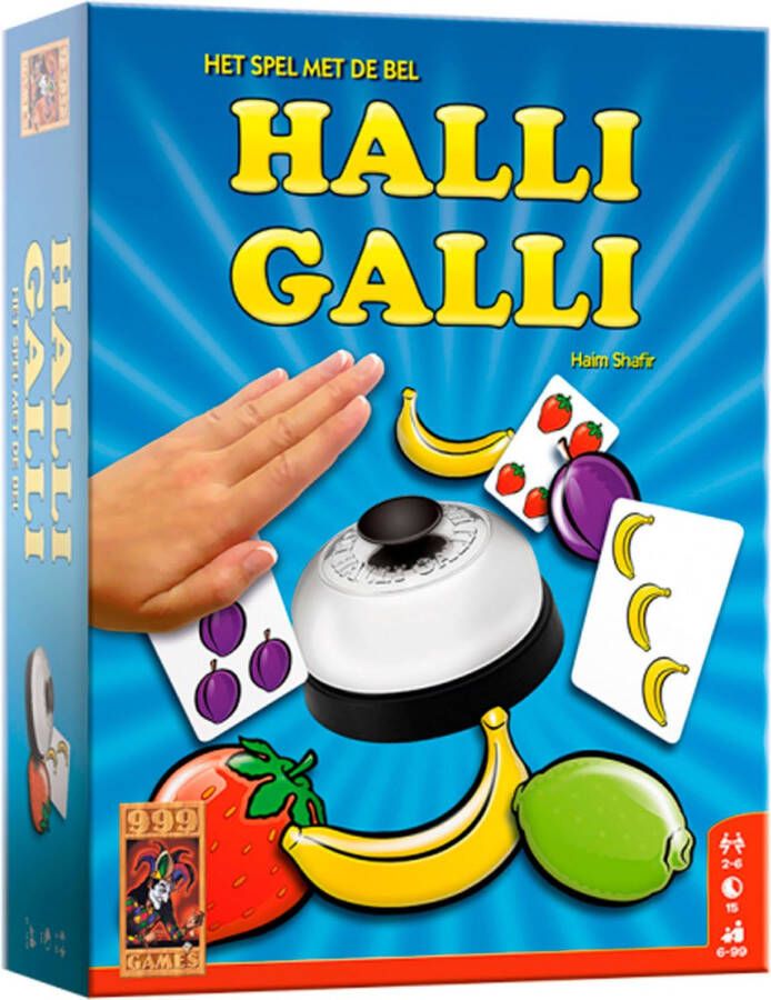 999 Games Halli Galli Actiespel Het spel met de bel Kinderspel Gezelschapsspel Familiespel Reactiespel Klein cadeautje Kerstcadeau