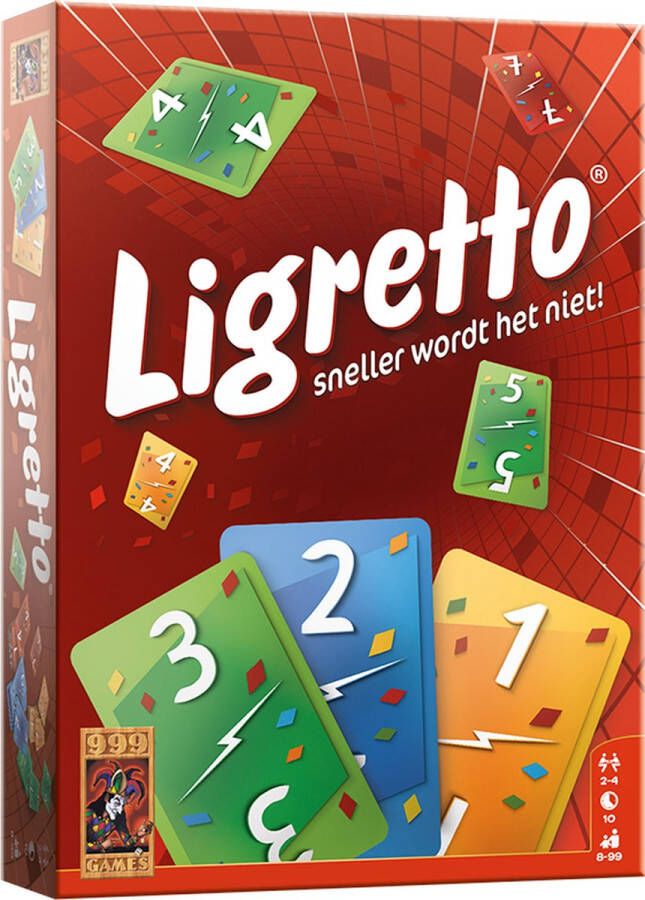 999 Games Ligretto rood Kaartspel