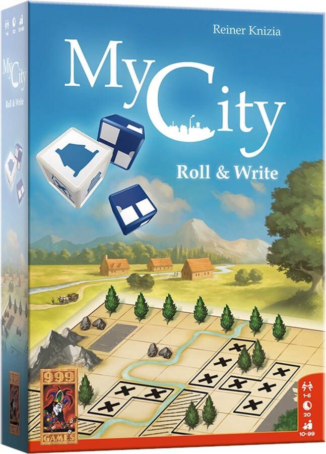 999 Games My city roll en write bordspel