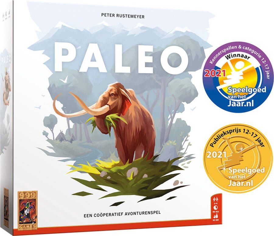 999 Games Paleo Bordspel Een uitdagend coöperatief avontuur Gezelschapsspel Coöperatief spel Familiespel Kerstcadeau