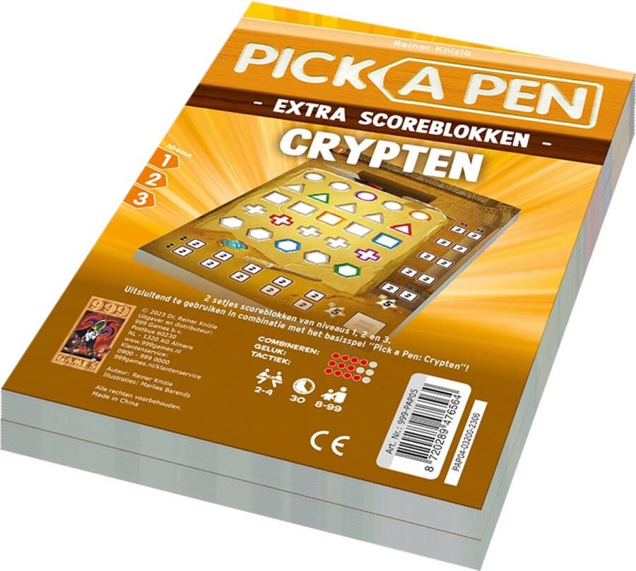 999 Games pick a pen crypten scoreblokken uitbreidingsspel