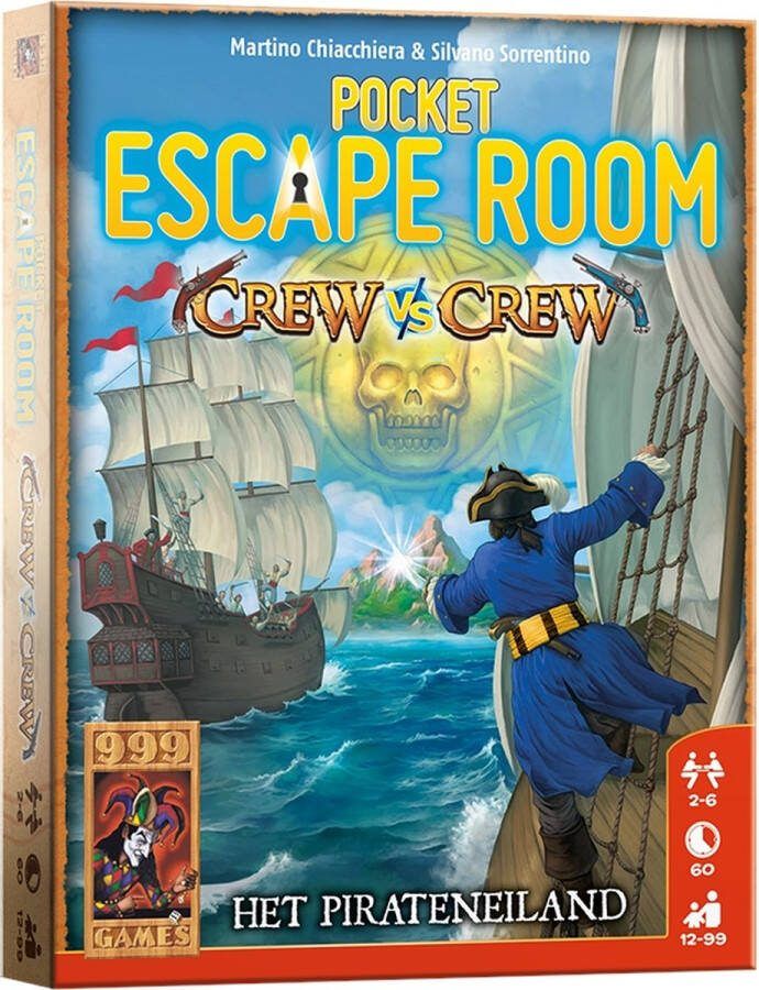999 Games Pocket Escape Room Crew vs Crew Escape Room Spel Los puzzels op en win Gezelschapsspel Breinbreker Nederlandstalig Klein cadeautje Kerstcadeau