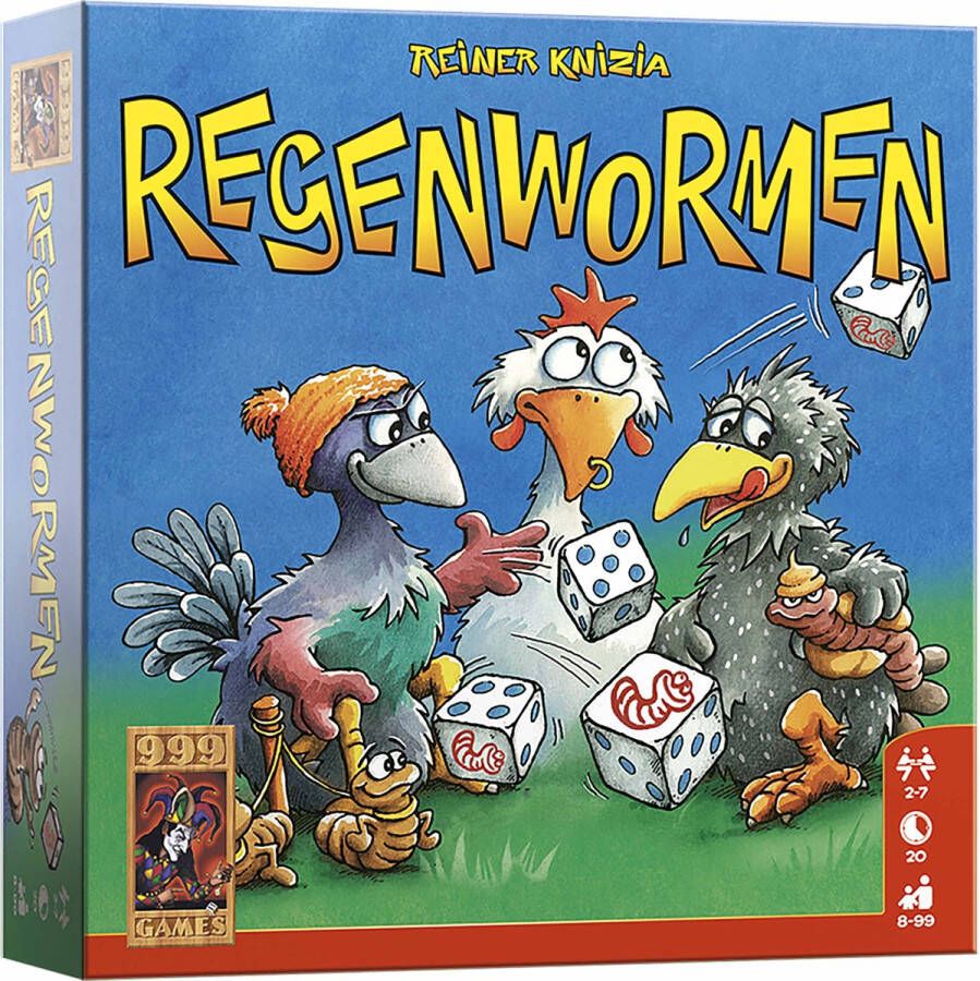 999 Games Regenwormen Dobbelspel Eenvoudig te leren snel te spelen Familiespel Gezelschapsspel Educatief spel Kinderspel Klein cadeautje Kerstcadeau