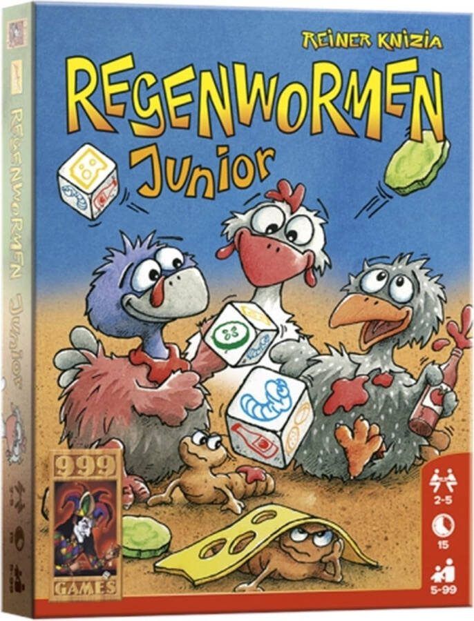 999 Games Tiny Tins Regenwormen Dobbelspel De complete dobbelklassieker Regenwormen in een piepklein blikje Reisspel Familiespel Klein cadeautje Kerstcadeau