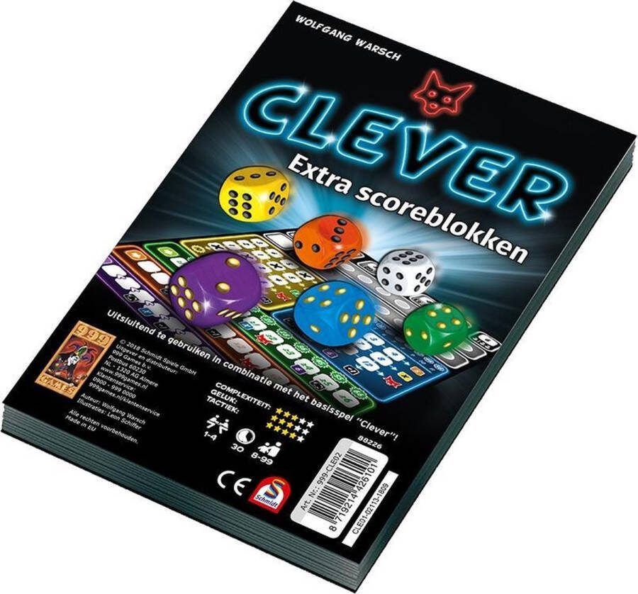 999 Games Scoreblokken clever 2 st. uitbreidingsspel - Foto 2
