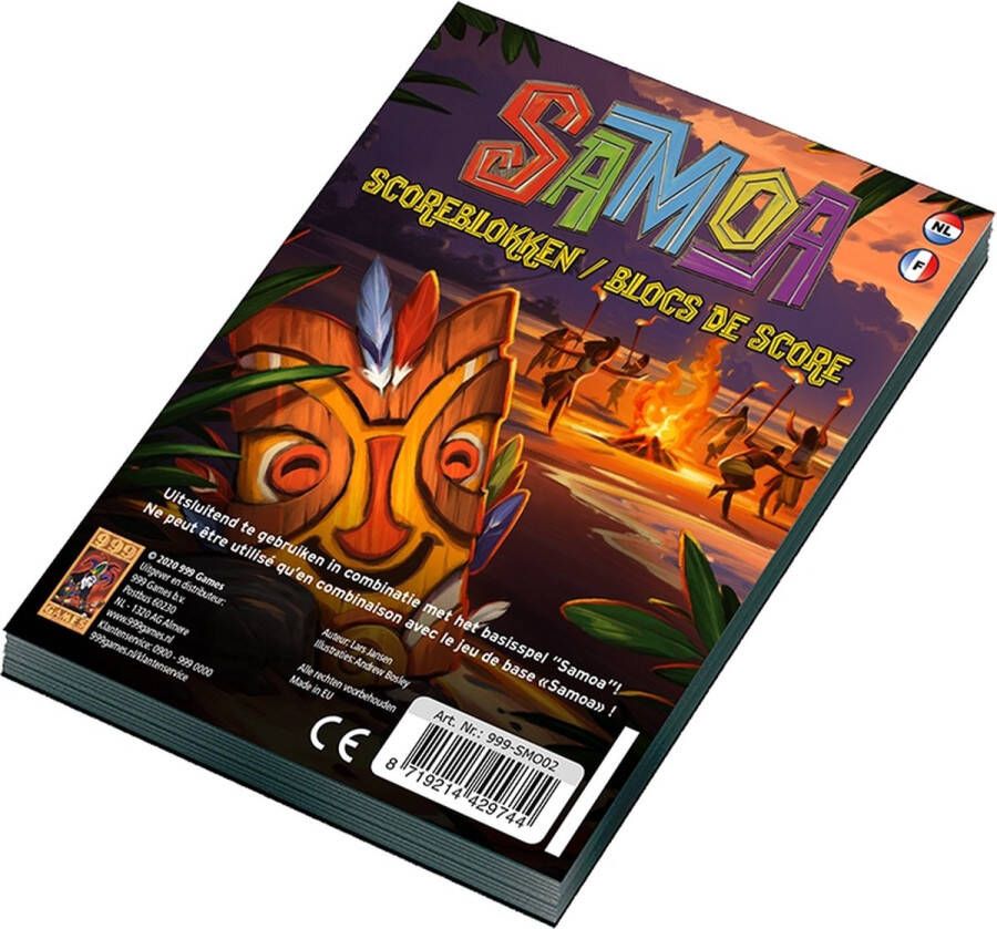 999 Games Scoreblokken Samoa drie stuks Kaartspel