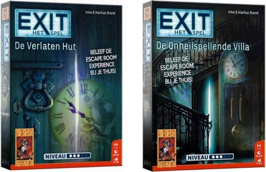 999 Games Spellenbundel 2 Stuks Exit De Verlaten Hut & Exit De Onheilspellende Villa