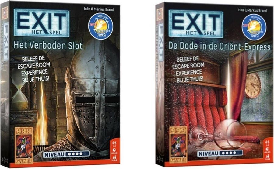 999 Games Spellenbundel 2 Stuks Exit Het Verboden Slot & De Dode In De Orient Express