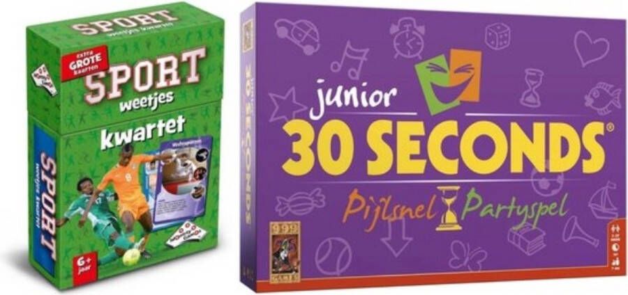 999 Games Spellenbundel 2 Stuks Kwartet Sport Weetjes & 30 seconds junior