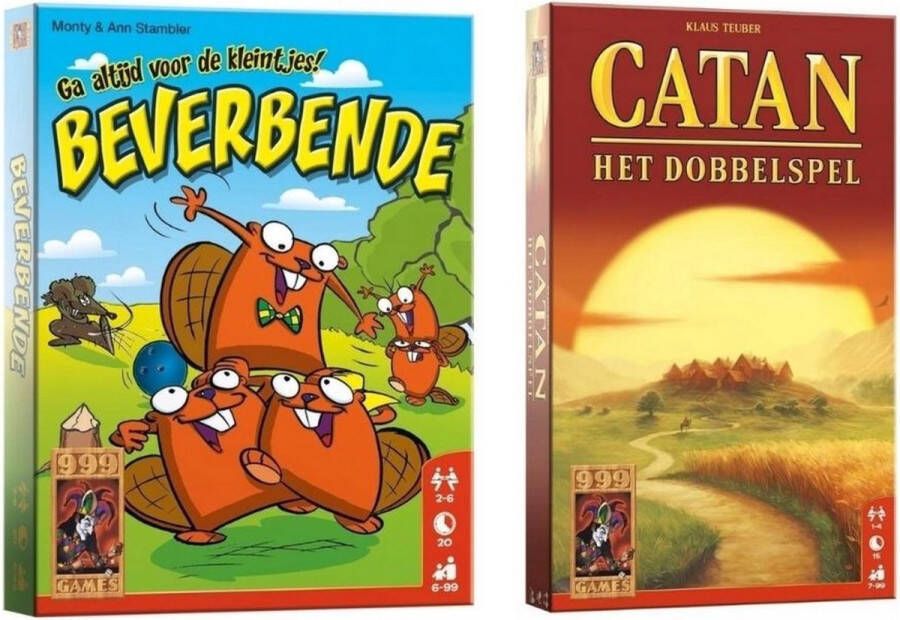 999 Games Spellenbundel Dobbelspel 2 Stuks Beverbende & Catan het Dobbelspel