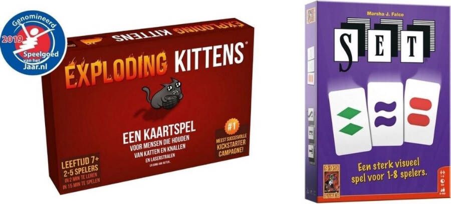 999 Games Spellenbundel Kaartspel 2 stuks Exploding Kittens & SET!