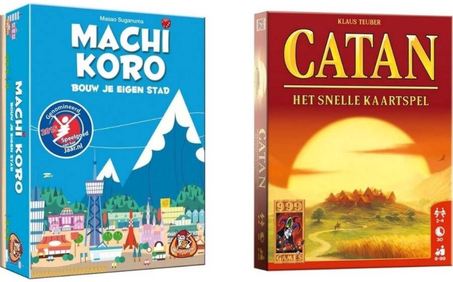 999 Games Spellenbundel Kaartspel 2 stuks Machi Koro Basisspel & Catan: Het Snelle Kaartspel