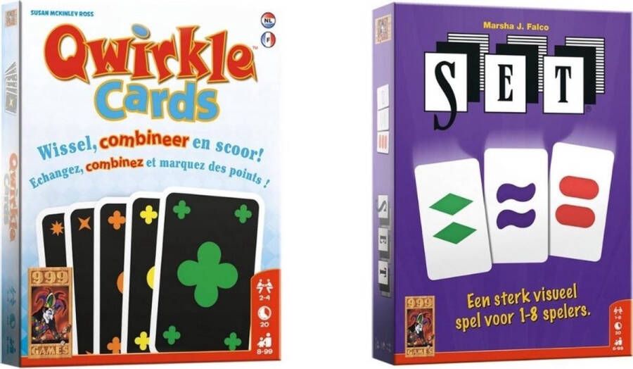 999 Games Spellenbundel Kaartspel 2 stuks Qwirkle & SET!