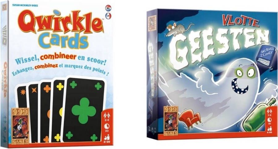 999 Games Spellenbundel Kaartspel 2 stuks Qwirkle & Vlotte Geesten