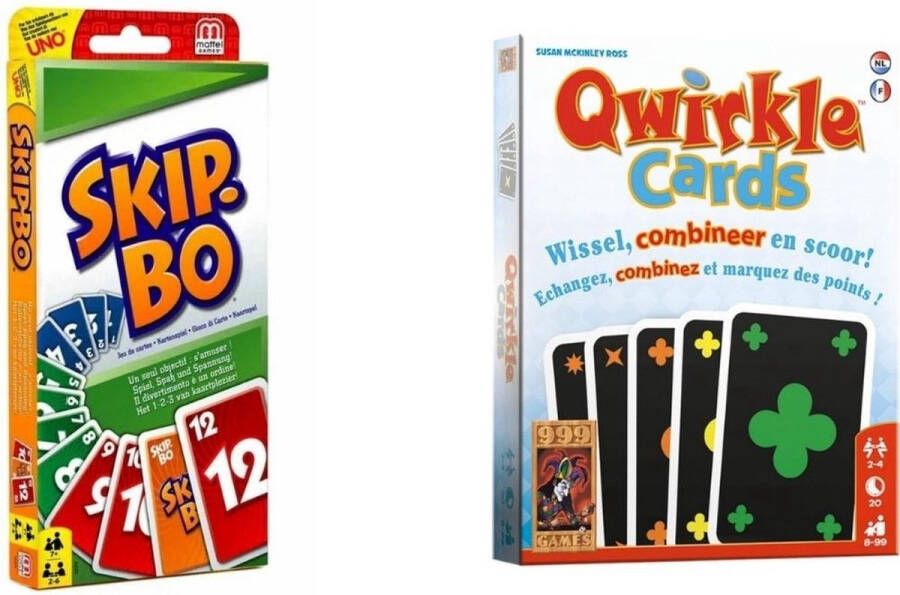 999 Games Spellenbundel Kaartspel 2 stuks Skip-Bo & Qwirkle