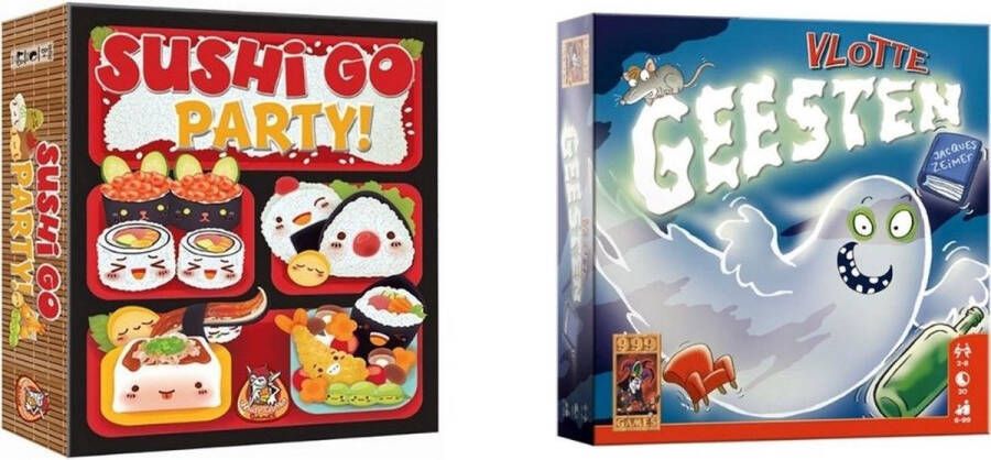 999 Games Spellenbundel Kaartspel 2 Stuks Sushi Go Party & Vlotte Geesten