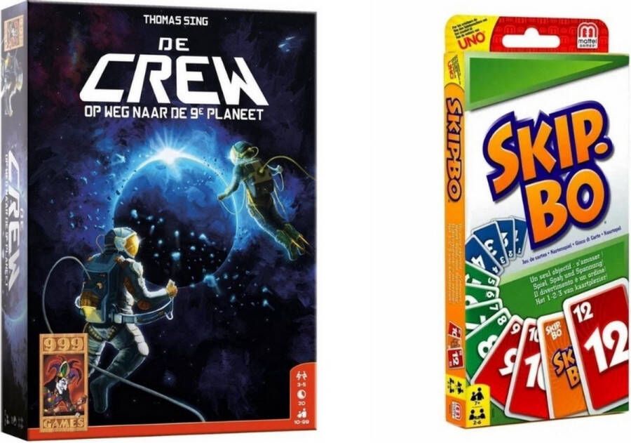 999 Games Spellenbundel Kaartspellen 2 Stuks De Crew & Skip-Bo