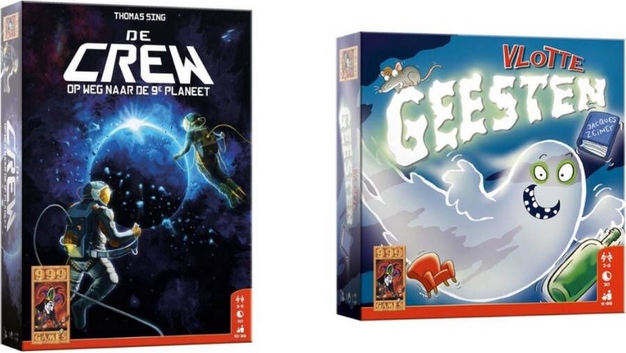 999 Games Spellenbundel Kaartspellen 2 Stuks De Crew & Vlotte Geesten