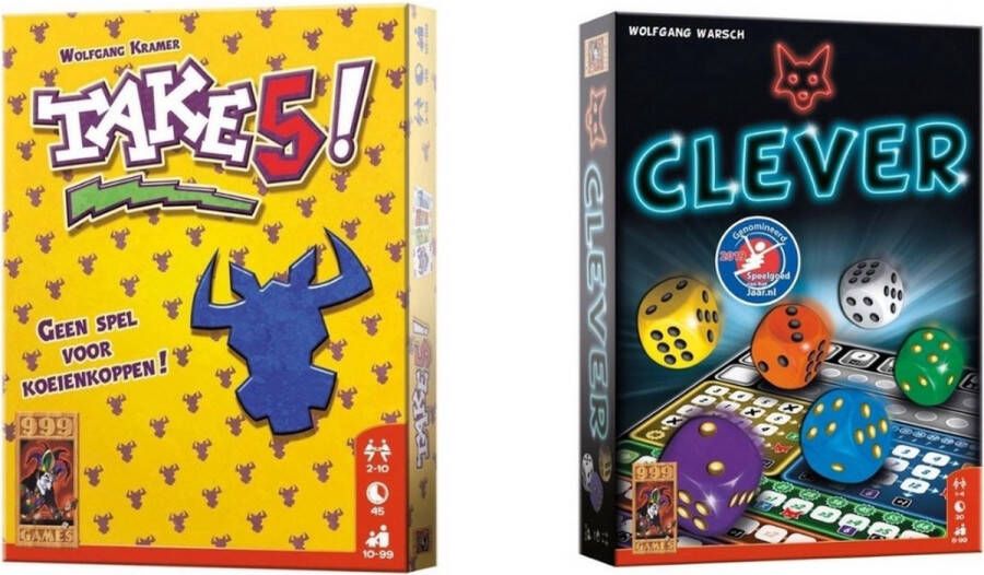 999 Games Spellenbundel Kaartspellen 2 Stuks Take 5! & Clever
