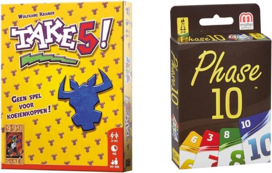 999 Games Spellenbundel Kaartspellen 2 Stuks Take 5! & Phase 10