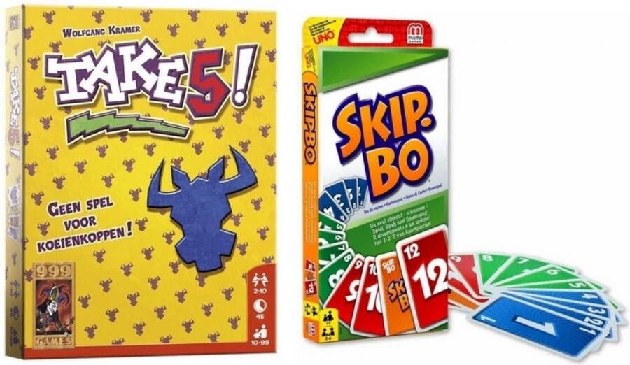 999 Games Spellenbundel Kaartspellen 2 Stuks Take 5! & Skip-Bo