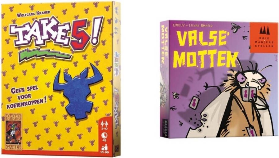 999 Games Spellenbundel Kaartspellen 2 Stuks Take 5! & Valse Motten