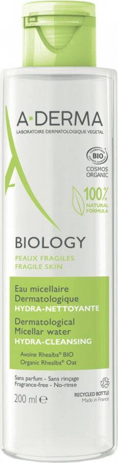 A-derma Biology Organic Hydra-Cleansing Dermatologisch Micellair Water 200 ml