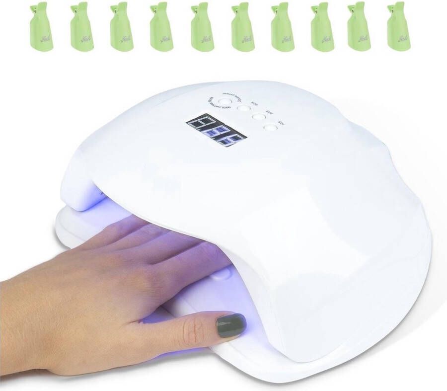 A&K Professionele UV Lamp Nageldroger 48W 36 LED Lampen Nagellamp Geschikt Voor Alle Nagels Handen & Voeten + Gratis 10 Gelclips