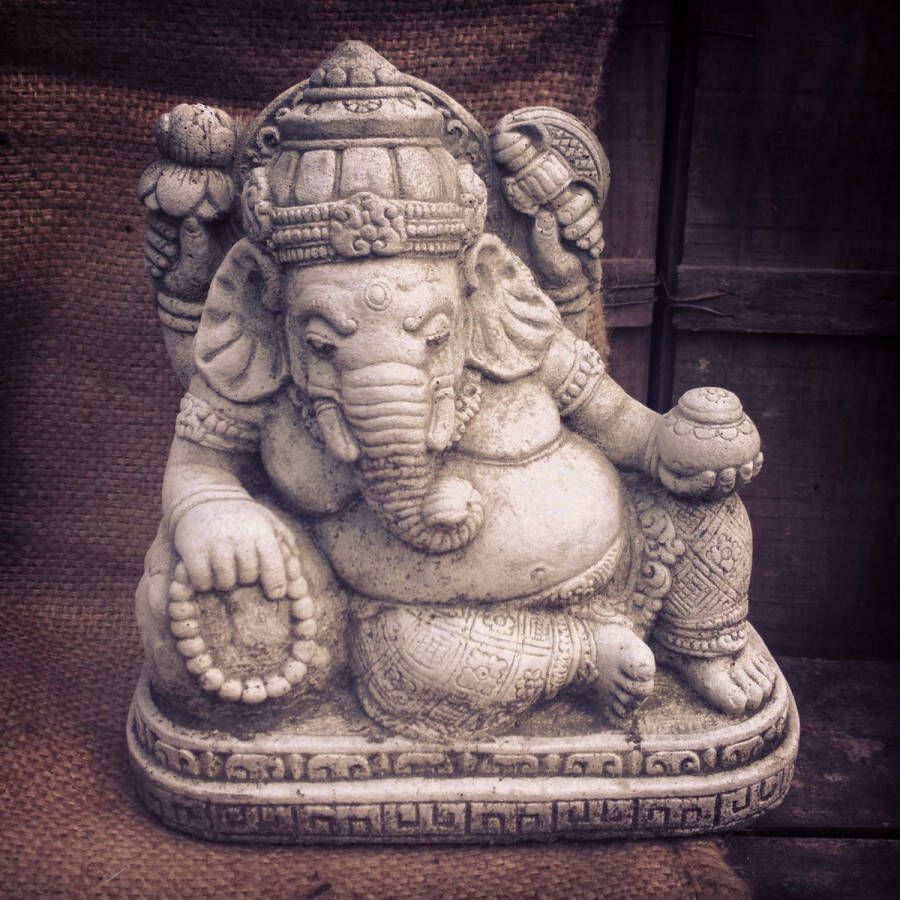 A&S Estates Betonnen tuinbeeld betonnen Ganesh
