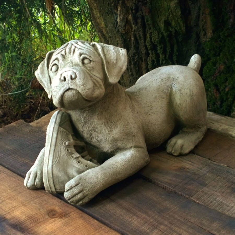 A&S Estates Betonnen tuinbeeld boxer hond